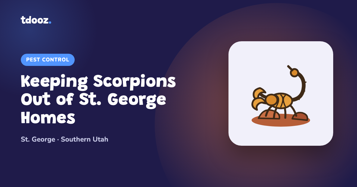 Scorpion on desert rock near a St. George home